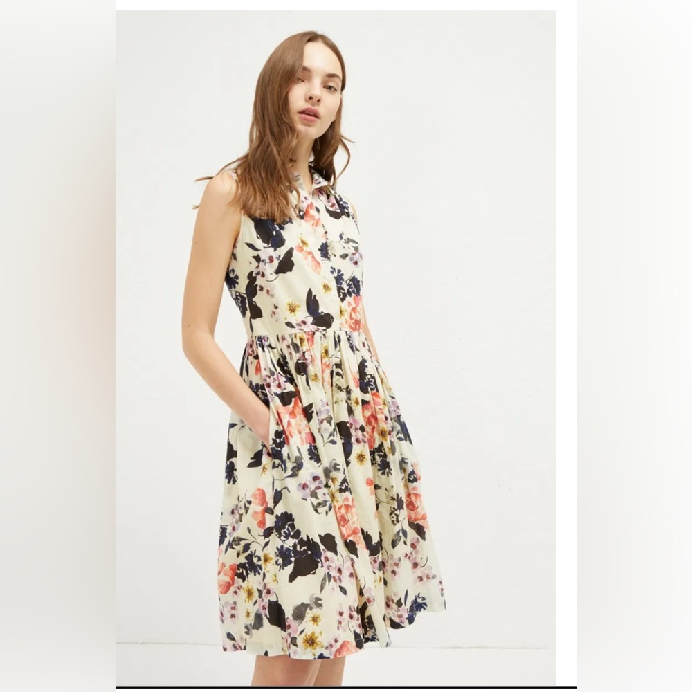 French Connection Multicolor Floral Midi Dress
